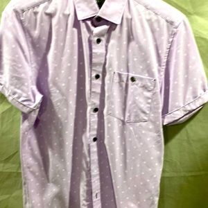 Ted Baker purple button down with white flowers, like new